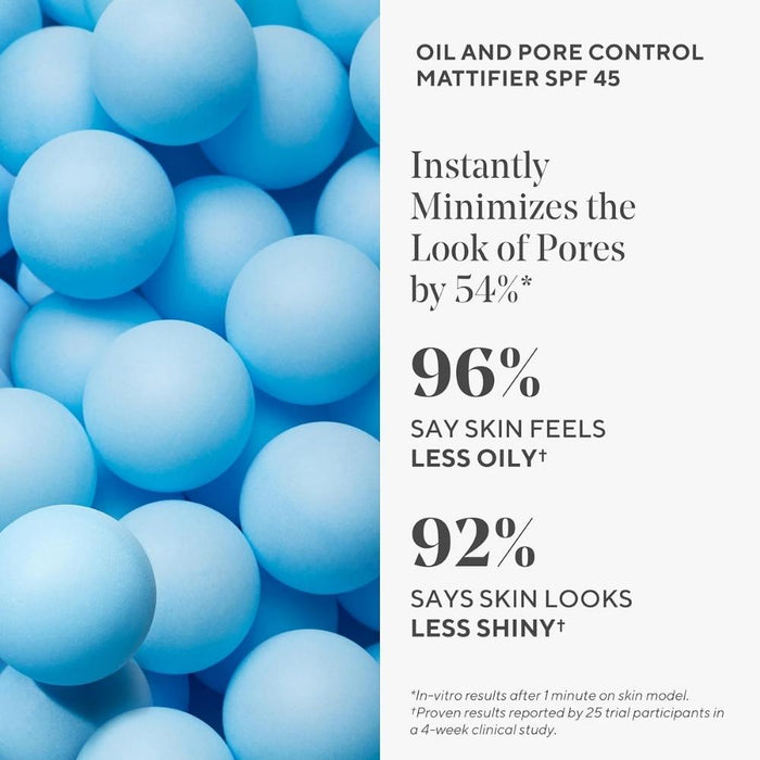 Instantly minimize the look of pores by 54%, 96% say skin feels less oily, and 92% says skin looks less shiny