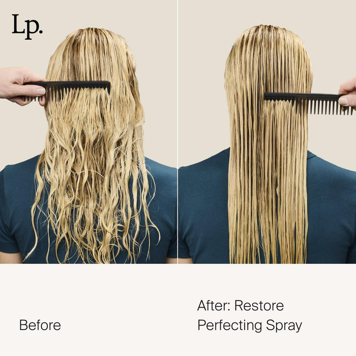 Living Proof Restore Perfecting Spray before and after use
