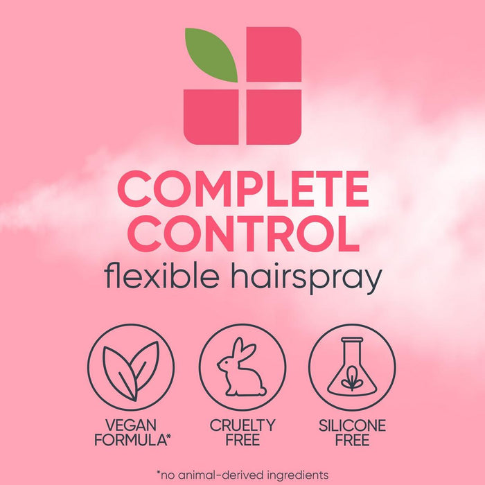 Matrix Biolage Styling Complete Control Hairspray is a vegan formula, cruelty-free, and silicone-free