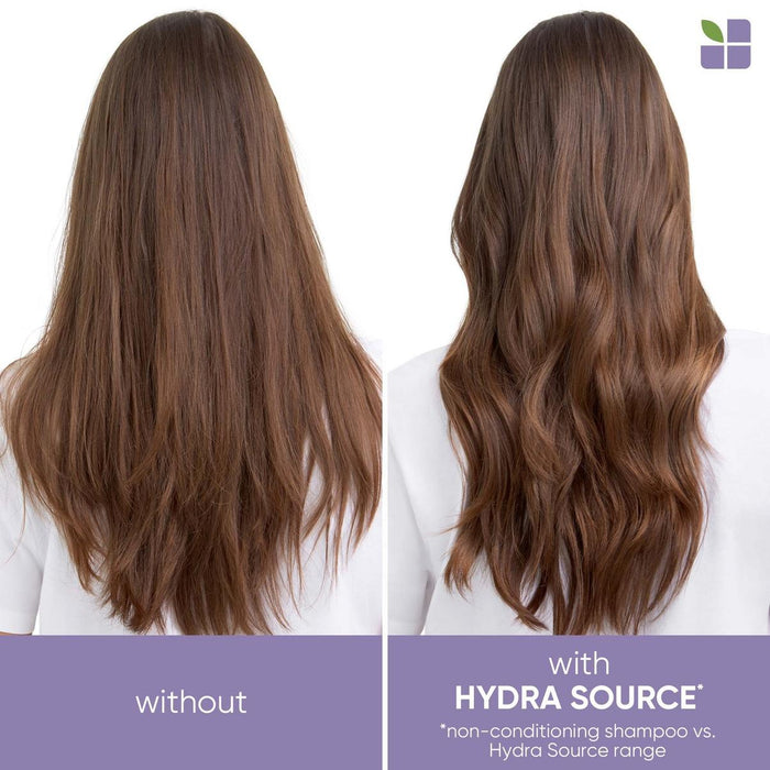 Matrix Biolage Hydra Source Deep Treatment Pack Multi Use Hair Mask before and after use
