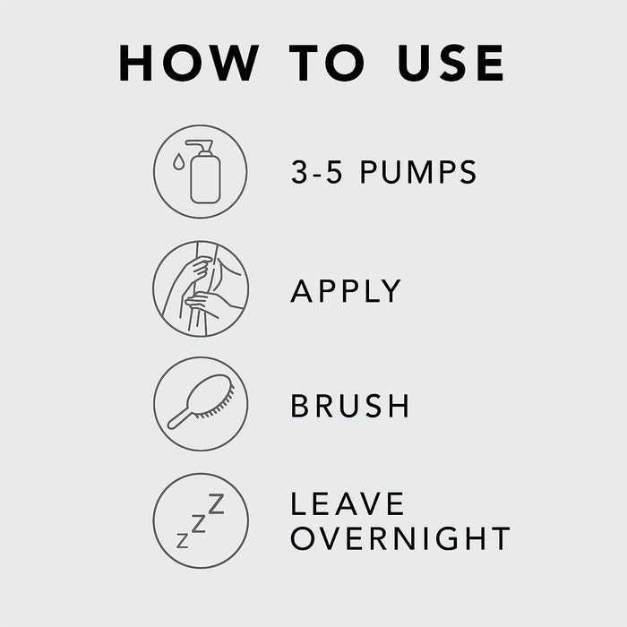 Apply 3-5 pumps of Sebastian Penetraitt Overnight Repair Repair Serum, then brush and leave overnight