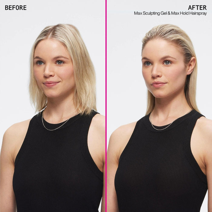 Redken Max Hold Hairspray before and after use