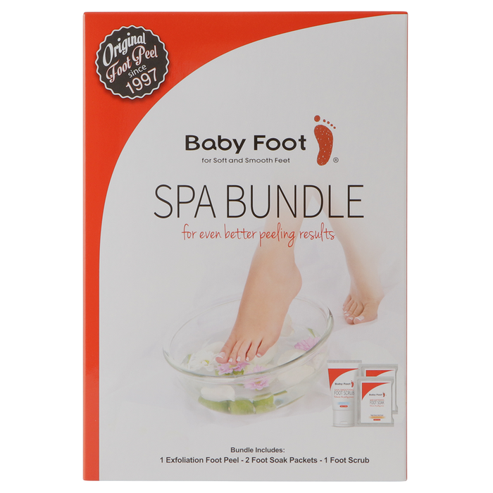 Baby Foot Spa Bundle includes Original Peel, 2 Foot Soaks & Foot Scrub