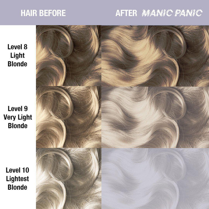Manic Panic Semi Permanent Hair Color 4oz. Shocking Blue Silver Stiletto