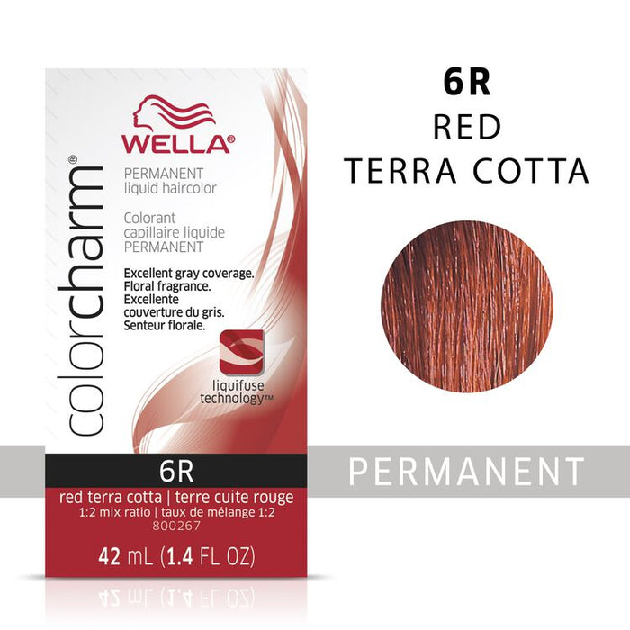 Wella Color Charm Permanent Liquid Color 1.4oz. 6R Red Terra Cotta