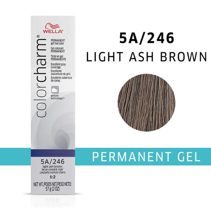 Wella Color Charm Gel Permanent Hair Color 2oz. 5A Light Ash Brown