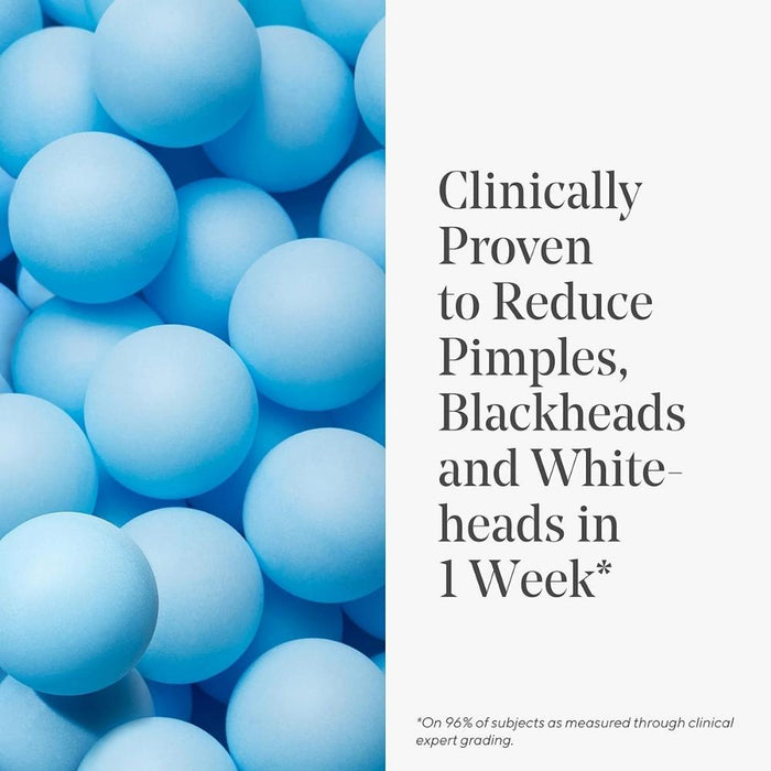 Clinically proven to reduce pimples, blackheads, and whiteheads in 1 week