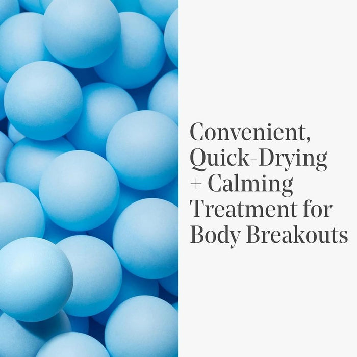 Convenient quick-drying + calming treatment for body breakouts