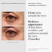 Firms skin around the eyes and reduces the appearance of fine lines/wrinkles and puffiness around the eyes
