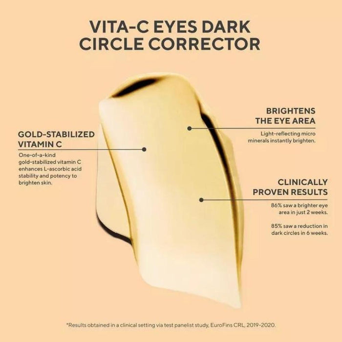 Gold Stabilized Vitamin-C, Brightens the eye area, Clinically proven results