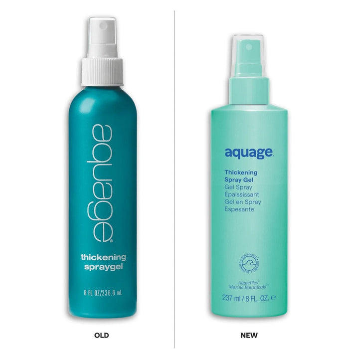 Aquage Thickening Spray Gel old vs new packaging