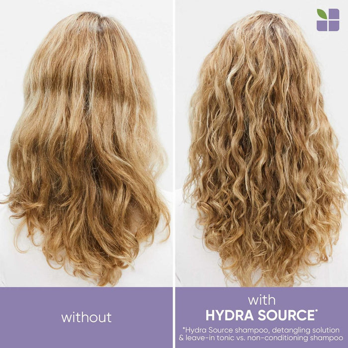 Matrix Biolage Hydra Source Daily Leave-In Tonic before and after use