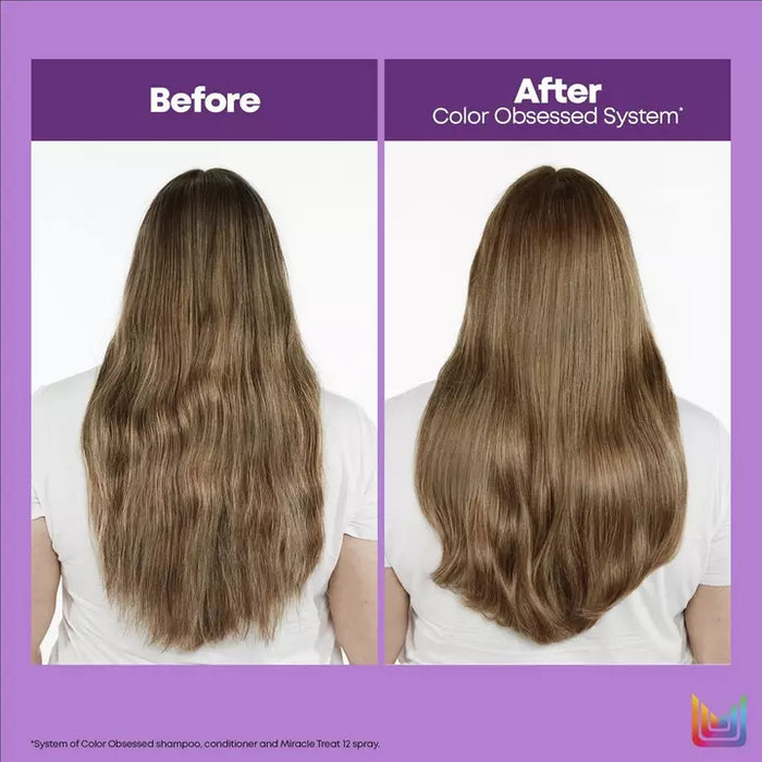 Matrix Total Results Color Obsessed Conditioner before and after use