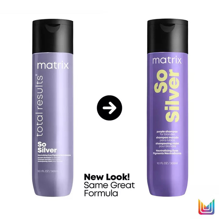 Matrix Total Results So Silver Shampoo for Blonde and Silver Hair has a new look but same great formula