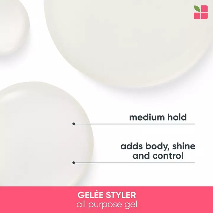 Matrix Biolage Styling Gelée has medium hold and adds body, shine, and control