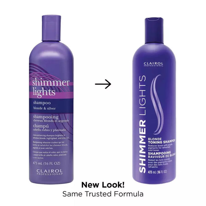 Shimmer Lights Purple Shampoo for Blonde Silver Hair Han s