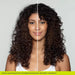 Deva Curl Frizz-Fighting Volumizing Foam Lightweight Body Booster before and after results on model 2