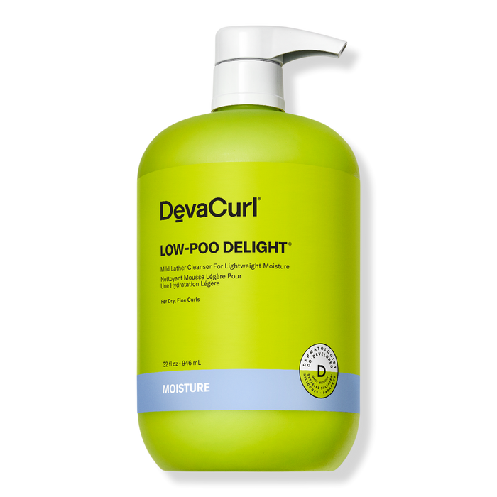 Deva Curl Low-Poo Delight Mild Lather Cleanser for Lightweight Moisture 32oz.