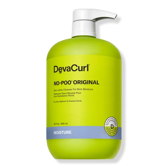 Deva Curl No-Poo Original - Zero Lather Cleanser for Rich Moisture 32oz.