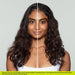 Deva Curl One Condition Delight Lightweight Cream Conditioner on Deva Curl model to showcase before and after use results