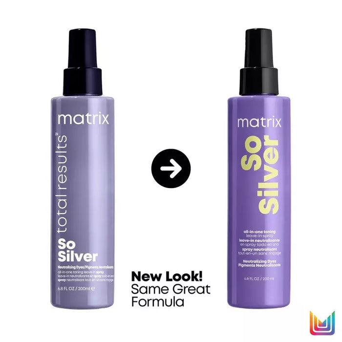 Matrix Total Results So Silver All-In-One Toning Spray for Blonde and Silver Hair has a new look but same great formula
