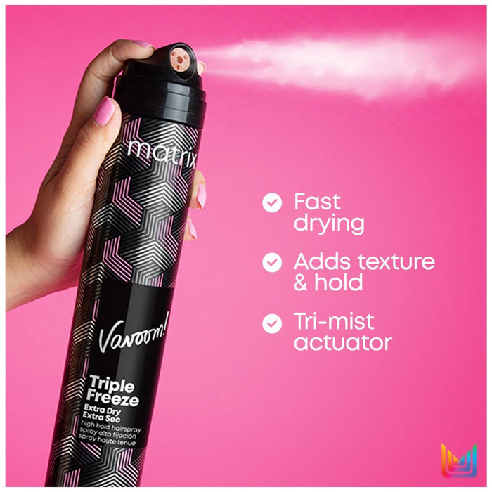 Fast drying, adds texture & hold, tri-mist actuator