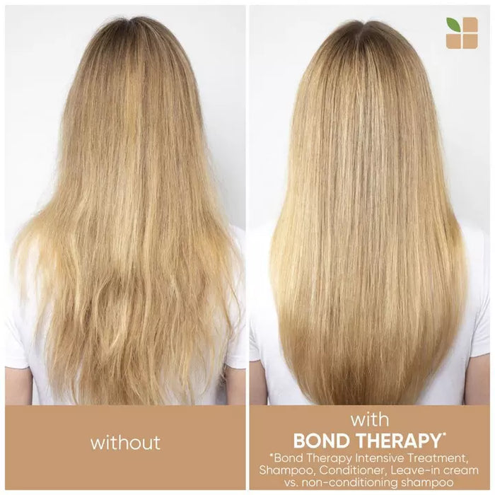 Matrix Biolage Bond Therapy Sulfate-Free Shampoo on model reveals smoother and less frizzy hair