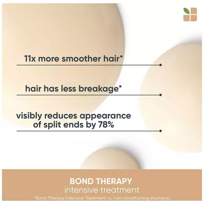 Matrix Biolage Bond Therapy Intensive Treatment leave hair smoother with less breakage and visibly reduces the appearance of split ends