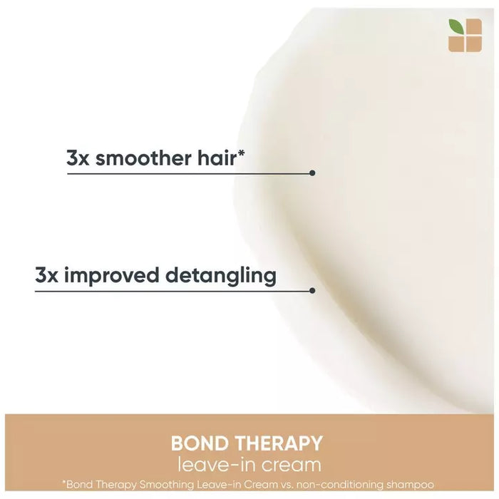 Matrix Biolage Bond Therapy Smoothing Leave-In Cream leaves smoother hair and improved detangling