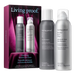Living Proof dry shampoo set with packaging on a white background