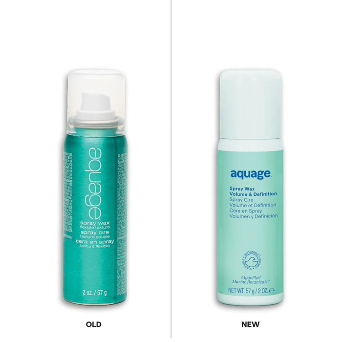 Aquage Spray Wax old vs new packaging
