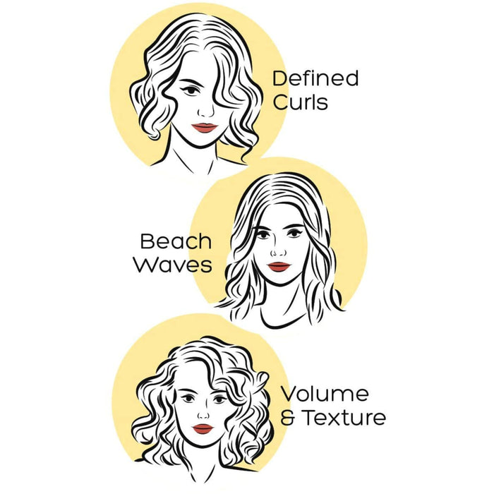 Creates defined curls, beach waves, and/or volume/texture