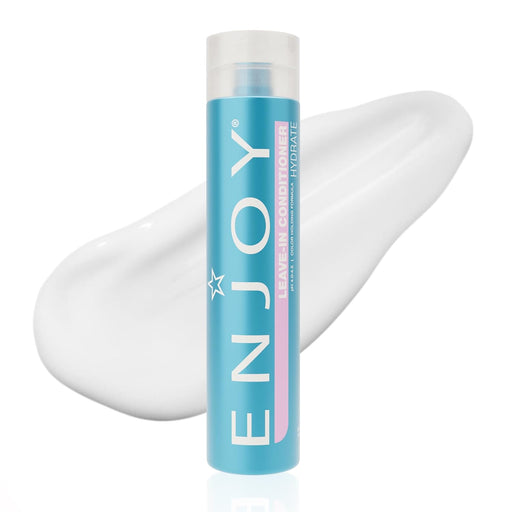 ENJOY leave-in conditioner bottle with a white cap on a white background