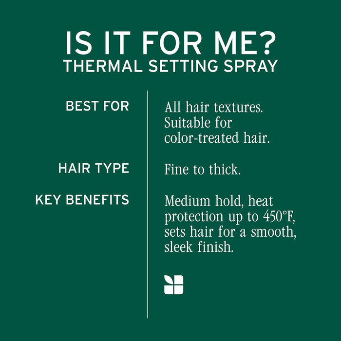 Product description for Biolage Styling Thermal Active Setting Spray