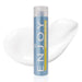 Blue hair product tube labeled 'ENJOY Volumizing Shampoo' on a white background