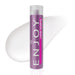 Purple shampoo bottle with white cap on a white background
