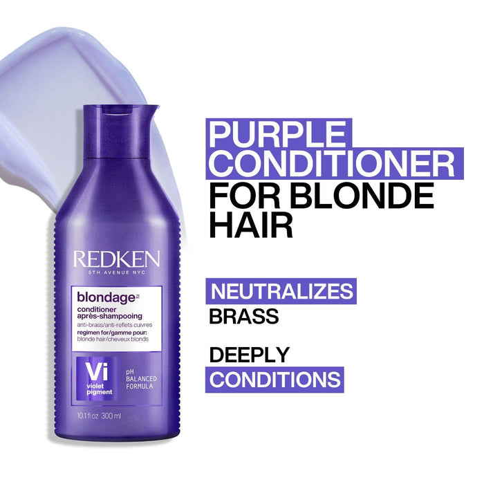 Redken Blondage Purple Shampoo and Conditioner Set For Blonde & Highlighted Hair