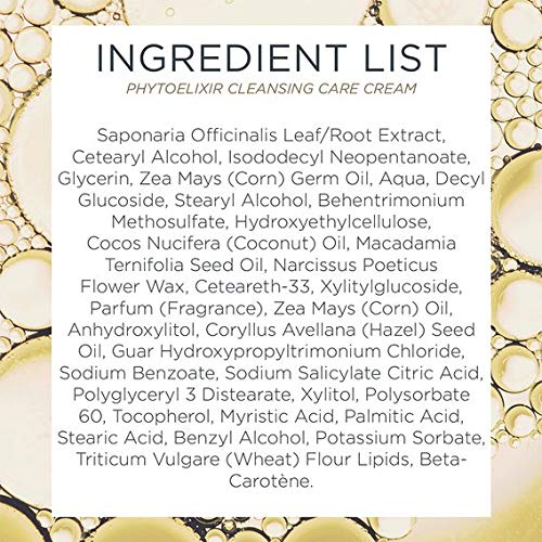 Phyto Elixir Ultra Dry Hair cleanser ingredient list 