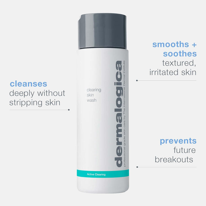 cleanses deeply without stripping skin while smoothing & soothing textured, irritated skin
