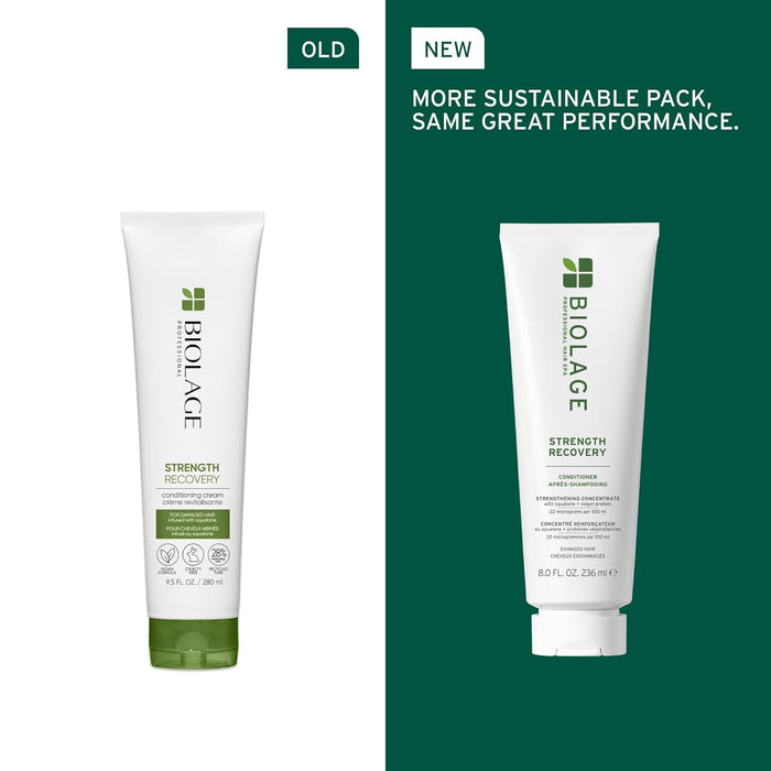 New and Old Packaging Biolage Strength Recovery Conditioner