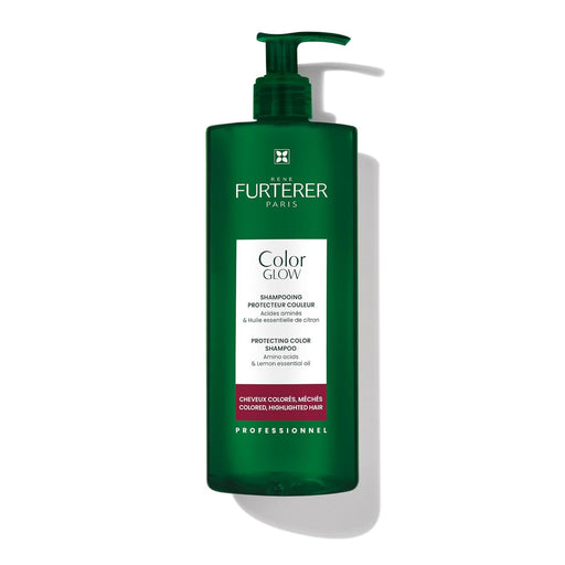 Rene Furterer Color Glow shampoo 20oz bottle with pump on a white background