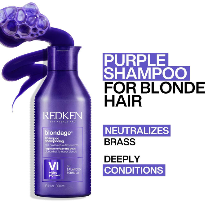 Redken Blondage Purple Shampoo and Conditioner Set For Blonde & Highlighted Hair