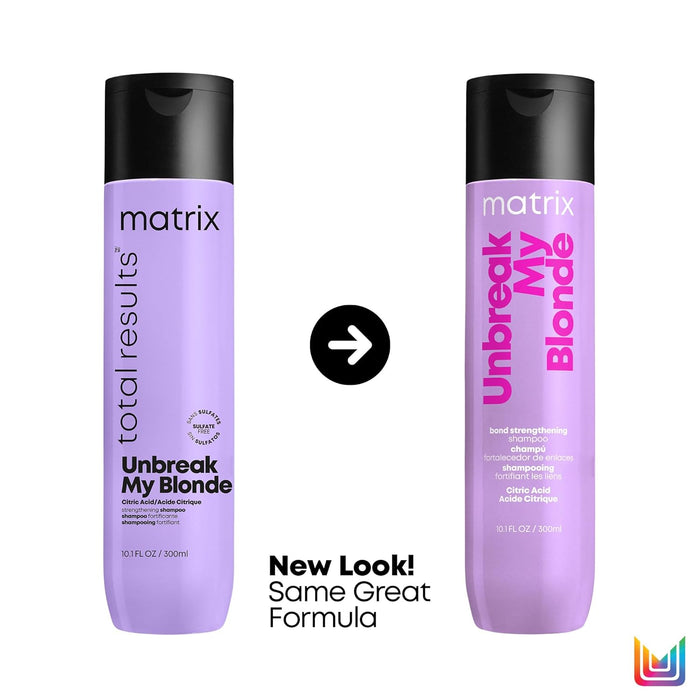 Matrix Total Results Unbreak My Blonde Strengthening Shampoo has a new look but same great formula