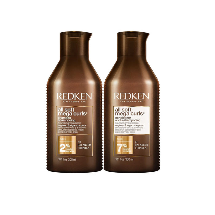 Redken All Soft Mega Curls Shampoo and Conditioner Set For Extremely Dry Curly and Coily Hair