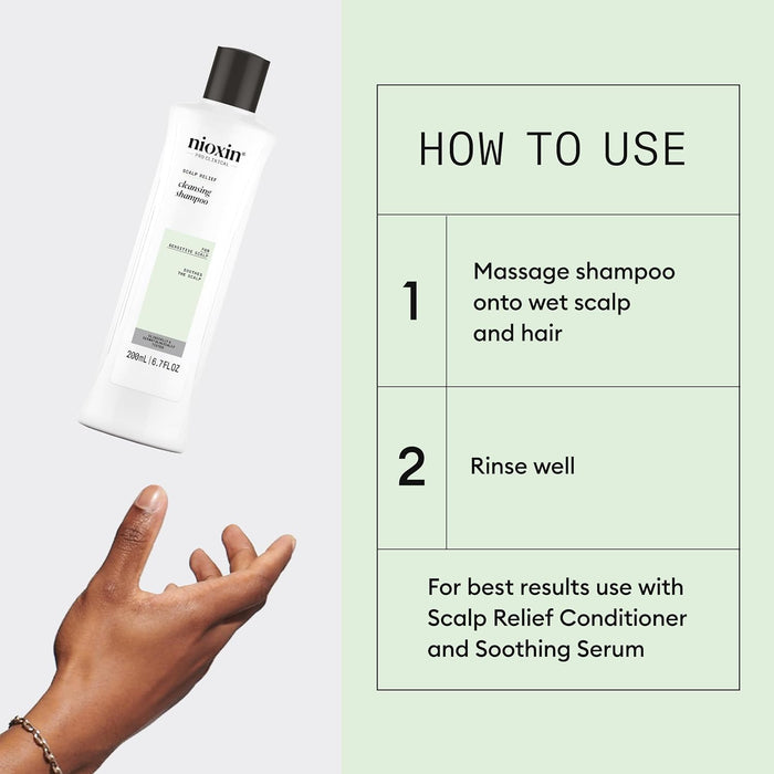 Nioxin Scalp Relief Cleansing Shampoo | For Sensitive, Dry, Itchy Scalp