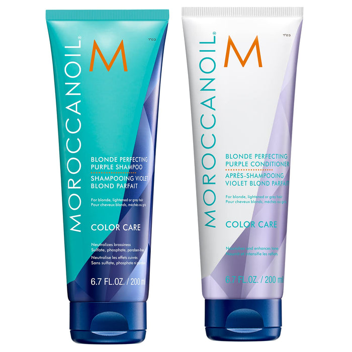 Moroccanoil Blonde Perfecting Purple Shampoo And Conditioner