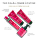 Rene Furterer Okara Color Protection routine includes shampoo, conditioner, mask, and color enhancing spray