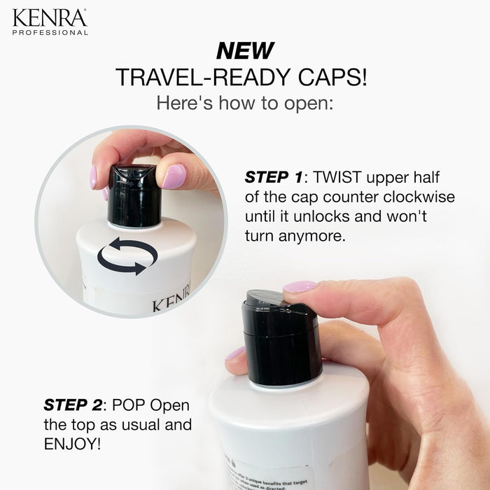 Kenra's travel ready caps and how to use