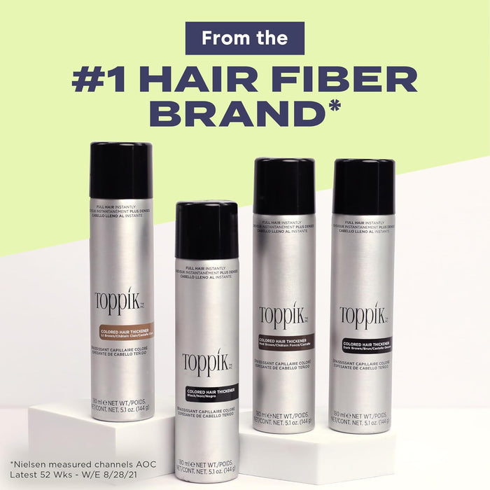 Toppik MEDIUM BROWN Thickening Colored Hair Spray 5.1 oz