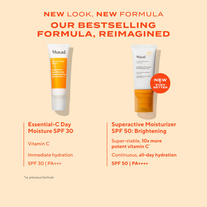 Murad Superactive Moisturizer SPF50 Brightening features a new look and new formula